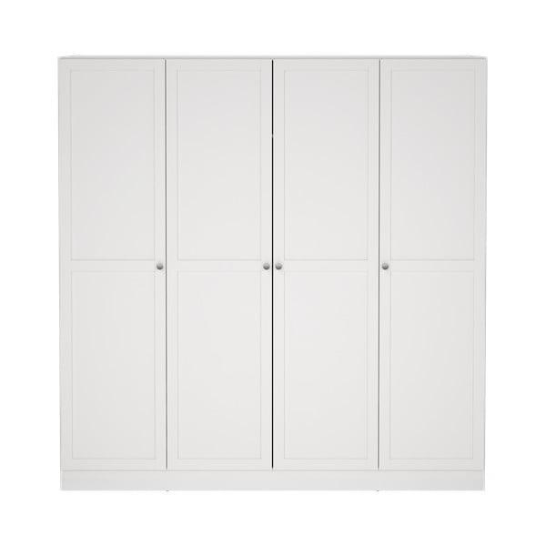 Fehér ruhásszekrény 195,5x200 cm Billund – Tvilum