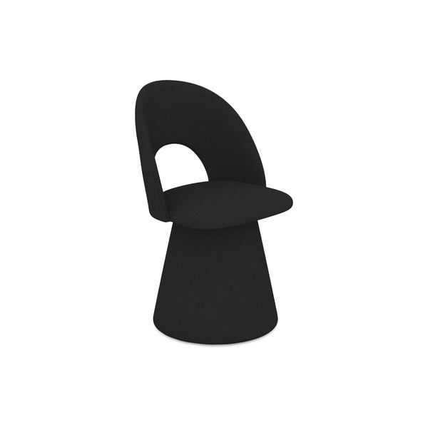 Fekete kárpitozott étkezőfotel Kalo – Makamii