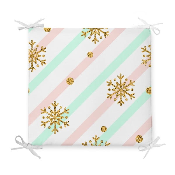 Pastel Xmass karácsonyi pamutkeverék székpárna, 42 x 42 cm - Minimalist Cushion Covers