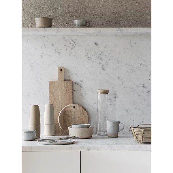 Világosszürke szervírozó kerámia tányér Sablo L – Blomus-image-3