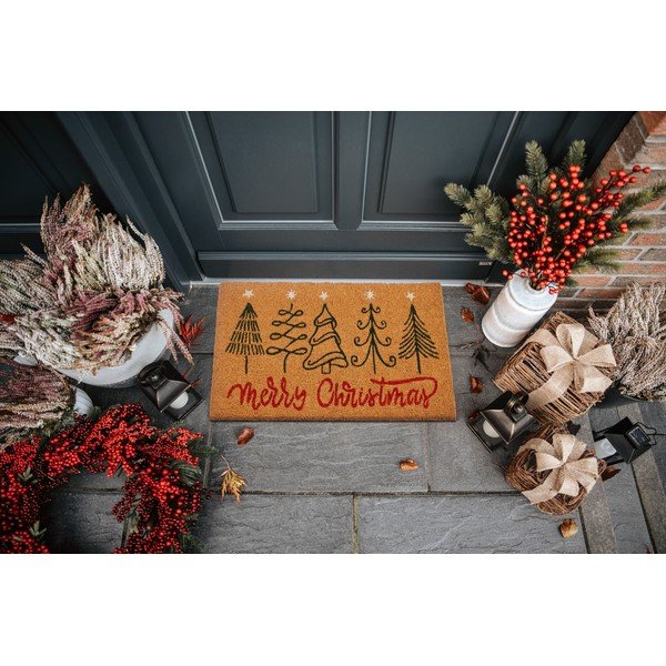 Kókuszrost lábtörlő karácsonyi mintával 40x70 cm Merry Christmas – Hanse Home-image-1