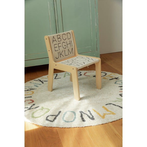 Krémszínű pamut gyerek játszószőnyeg ø120 cm ABC Color and Letters – Lorena Canals-image-2