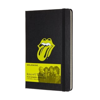 Rolling Stones fekete kemény fedeles jegyzetfüzet, 240 oldalas - Moleskine