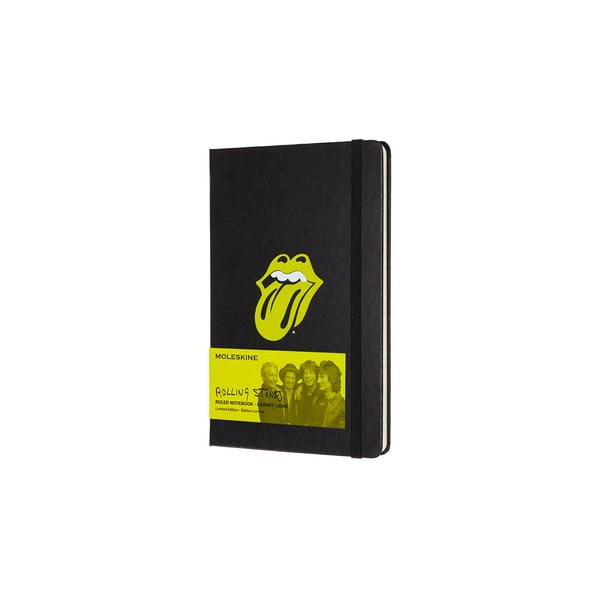 Rolling Stones fekete kemény fedeles jegyzetfüzet, 240 oldalas - Moleskine