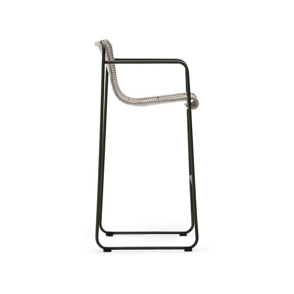 Szürkészöld fém kerti bárszék Maurina – Kave Home-image-3