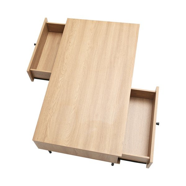 Natúr színű dohányzóasztal 60x110 cm Pensacola – Unique Furniture-image-3