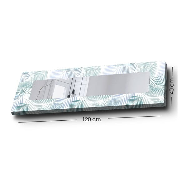 Fali tükör tömörfa kerettel 40x120 cm – Wallity-image-3