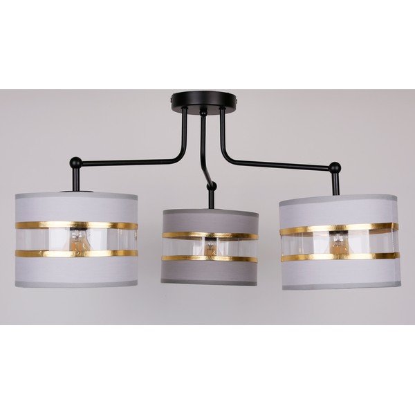 Fehér mennyezeti lámpa textil búrával ø 20 cm Andy – Candellux Lighting-image-1