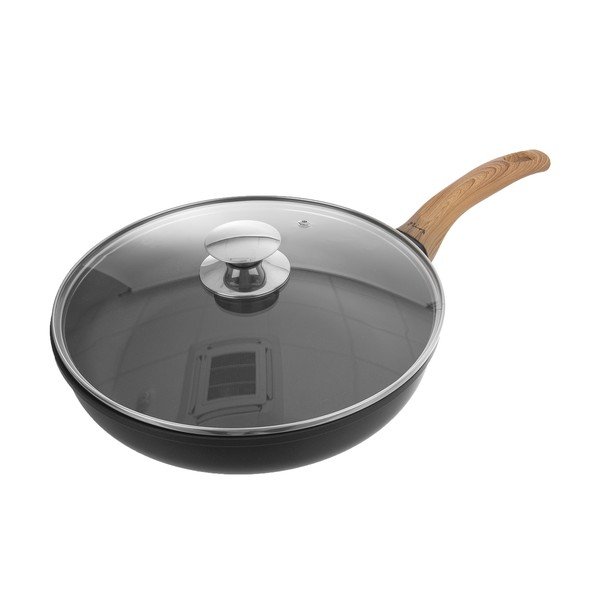 Gradne Wooden alumínium serpenyő fedővel, ø 28 cm - Orion-image-4