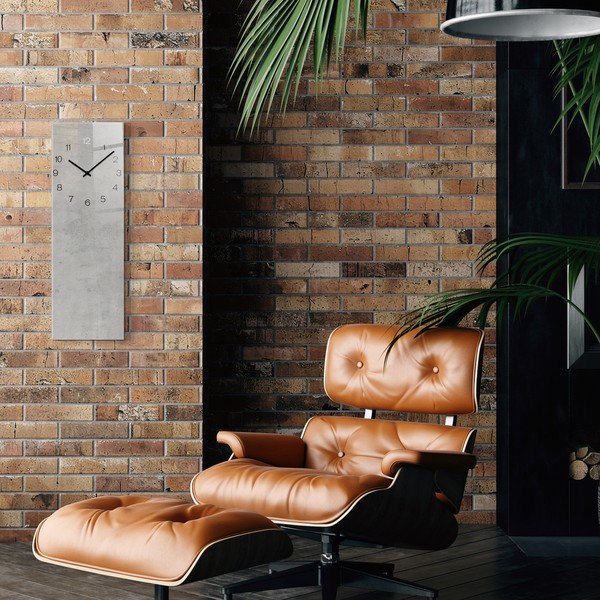 Glassclock Concrete falióra, 20 x 60 cm - Styler-image-1