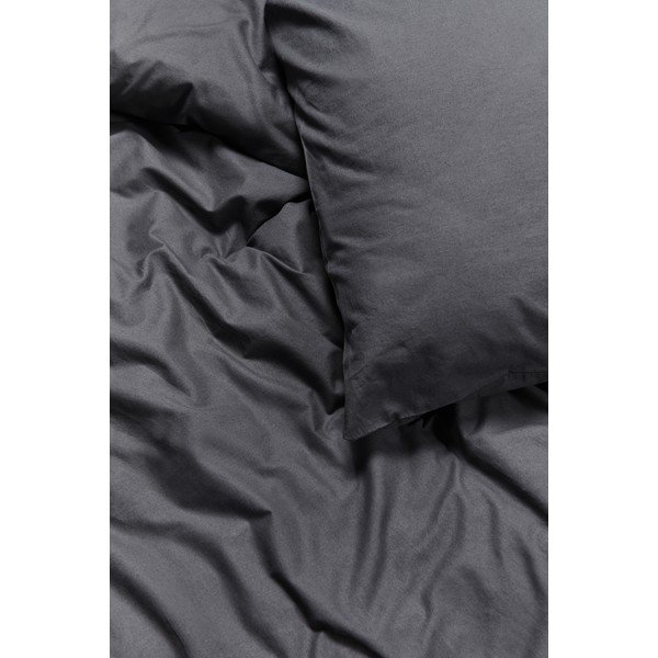 Antracitszürke kétszemélyes pamut ágynemű, 200 x 200 cm - Bonami Selection-image-1