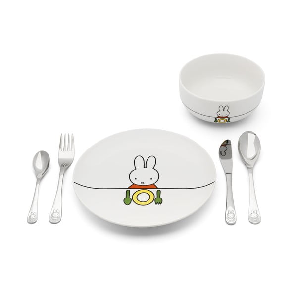 Porcelán gyerek étkészlet 6 db-os Miffy – Zilverstad