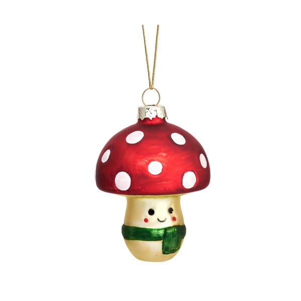 Üveg karácsonyfadísz Happy Mushroom – Sass & Belle