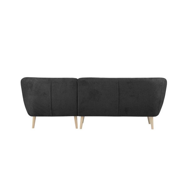 Sicile sötétszürke kanapé jobboldali fekvőfotellel - Mazzini Sofas-image-2