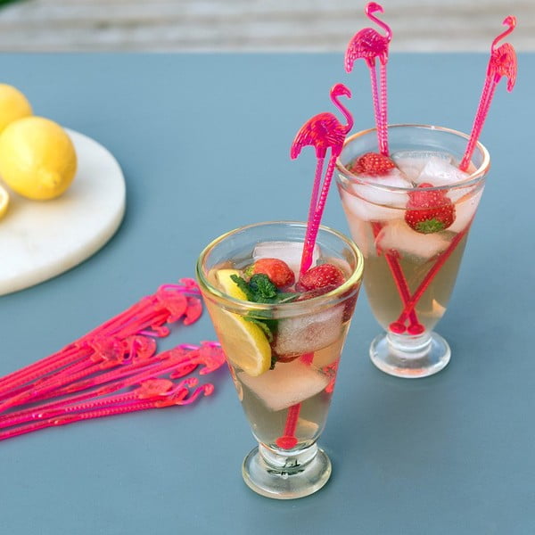 Flamingo 12 db koktélkevergető pálca - Rex London-image-1