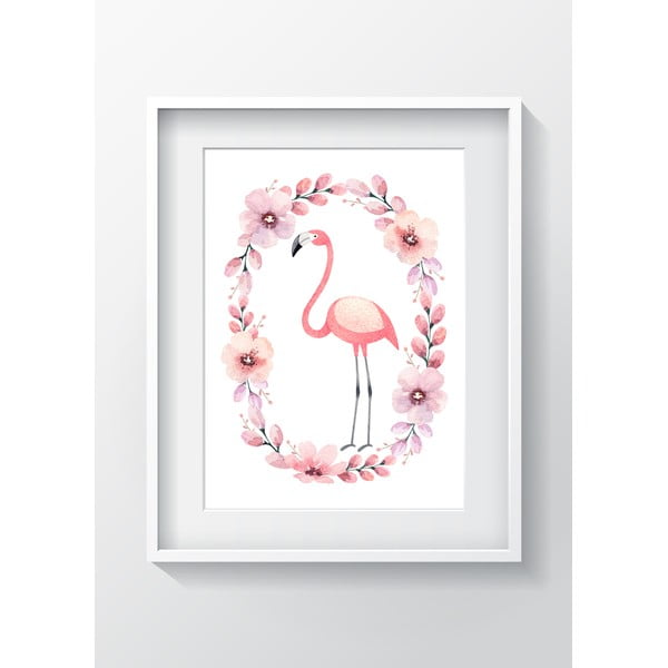 Flower Ring Flamingo falikép, 24 x 29 cm - OYO Kids