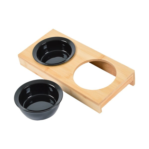 Bambusz tálka szett állvánnyal kutyáknak ø 12 cm – Love Story-image-2