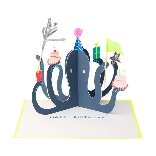 Üdvözlőlap Party Octopus – Meri Meri