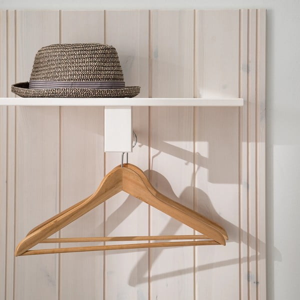 Fehér borovi fenyő előszoba bútor 60x120x25 cm Anita – Støraa-image-4