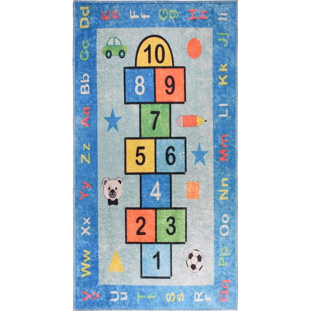 Kék mosható gyerek játszószőnyeg 100x160 cm Hopscotch Blue Vitaus