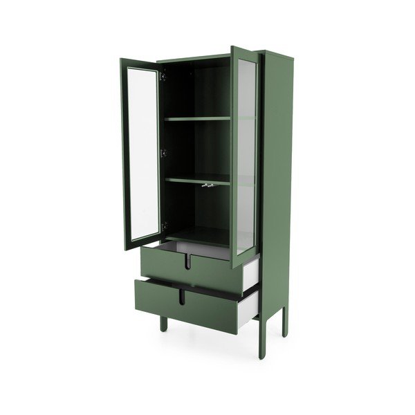 Uno sötétzöld vitrin, szélesség 76 cm - Tenzo-image-4