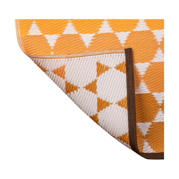 Hexagon narancssárga kültéri szőnyeg, 150 x 90 cm - Green Decore-image-3