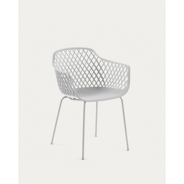 Fehér fém kerti szék Quinn – Kave Home-image-3