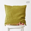 Len párnahuzat 45x45 cm Moss Green – Linen Tales