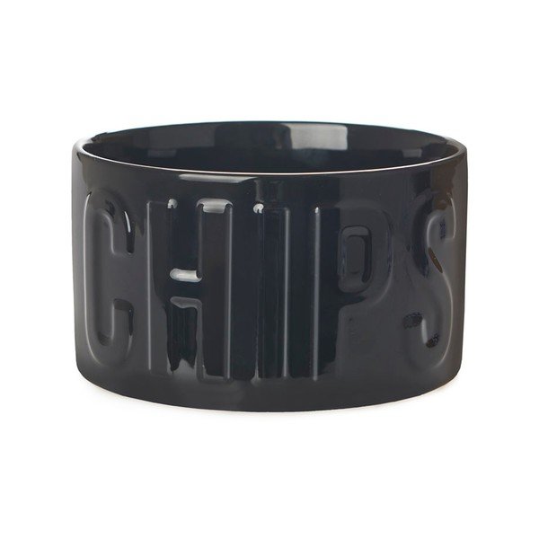 Fekete kerámia szervírozó tálka 1 l Chips – Balvi
