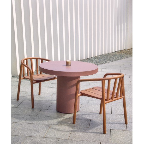 Beton kerek kerti étkezőasztal ø 90 cm Aiguablava – Kave Home-image-2