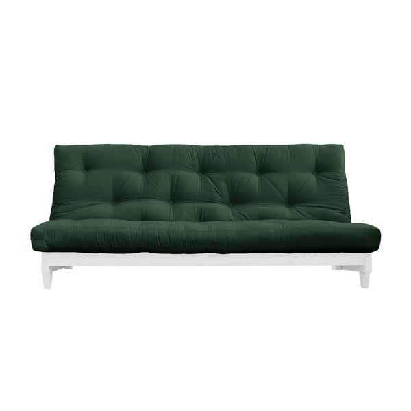Fresh White/Dark Green kinyitható kanapé - Karup Design