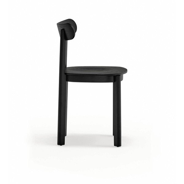 Fekete étkezőszék kőrisfa dekorral Nara – Teulat-image-3