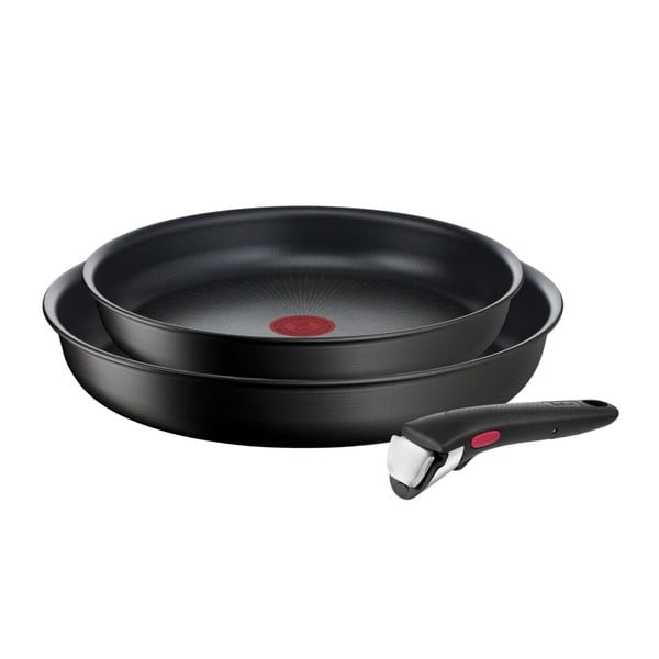 Alumínium serpenyő készlet 2 db-os tapadásmentes felülettel, levehető nyéllel ø 28 cm INGENIO Eco Resis L3979102 – Tefal