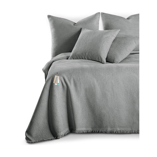 Szürke zsenília ágytakaró 220x240 cm Talo – Filumi