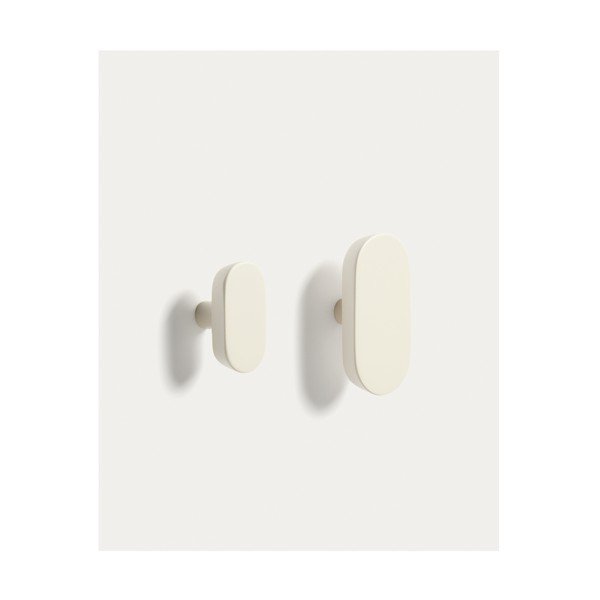 Krémszínű fali bükkfa akasztó szett 2 db-os Arely – Kave Home-image-3