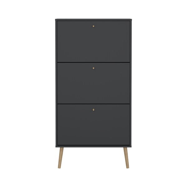 Antracitszürke billenő ajtós cipőtartó Bodo – Tvilum-image-2