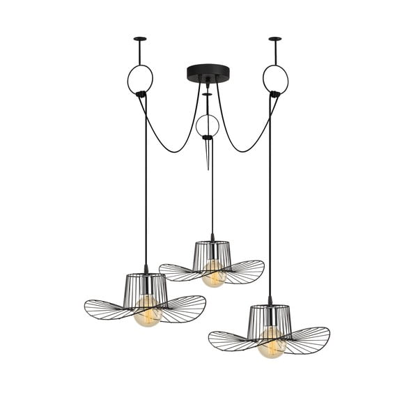 Fekete függőlámpa fém búrával ø 78 cm Tel – Opviq lights-image-2