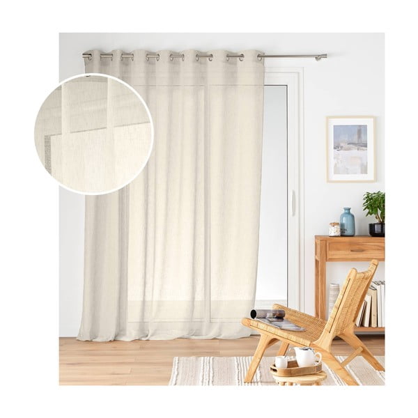 Natúr színű fényáteresztő függöny 240x240 cm Carlin – douceur d'intérieur-image-3