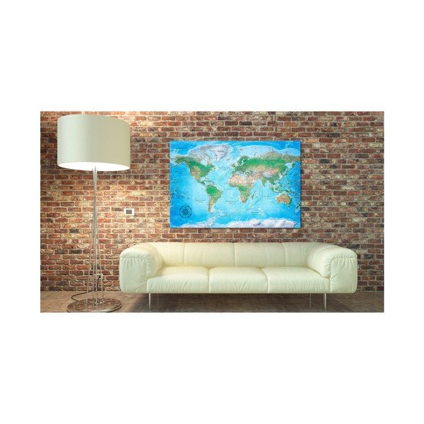 Traditional Cartography fali világtérkép, 90 x 60 cm - Bimago-image-1