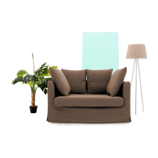 Coraly barna kétszemélyes kanapé - Vivonita-image-4