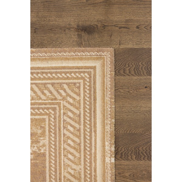 Bézs gyapjú szőnyeg 133x180 cm Emily – Agnella-image-3