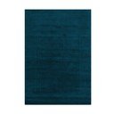 Sötétkék kézi szövésű gyapjú szőnyeg 200x290 cm Textured Wool Border – Flair Rugs