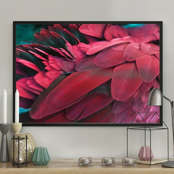 Feathers Red plakát, 100 x 70 cm - DecoKing-image-1