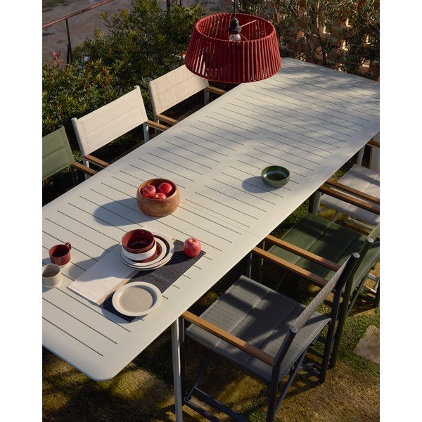 Fém kerti étkezőasztal 100x205 cm Brela – Kave Home-image-2