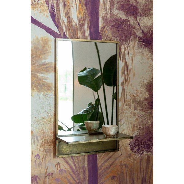 Fali tükör polccal 37x61 cm Feyza – White Label-image-3