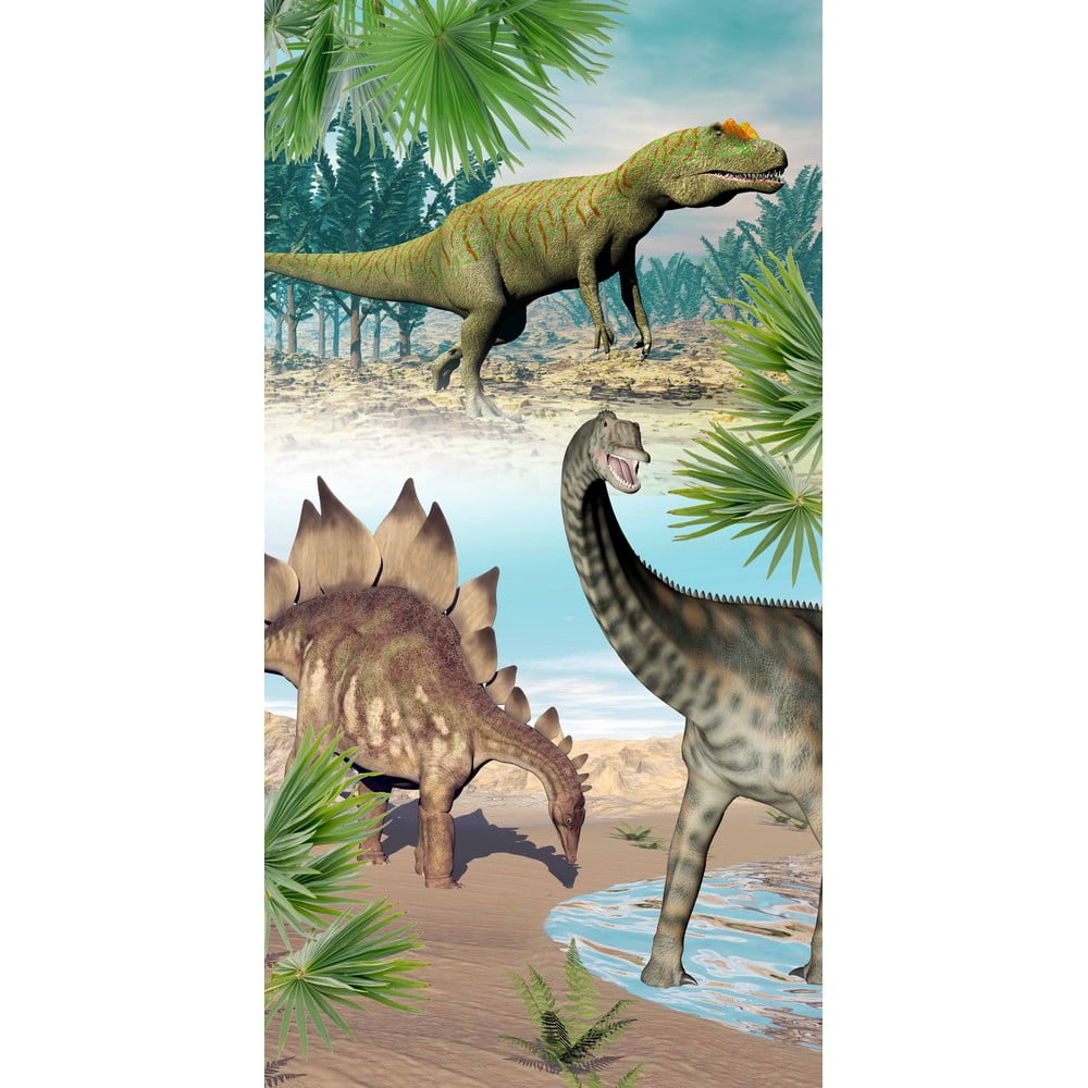 Gyerek bársony strandtörölköző 75x150 cm Dino Good Morning