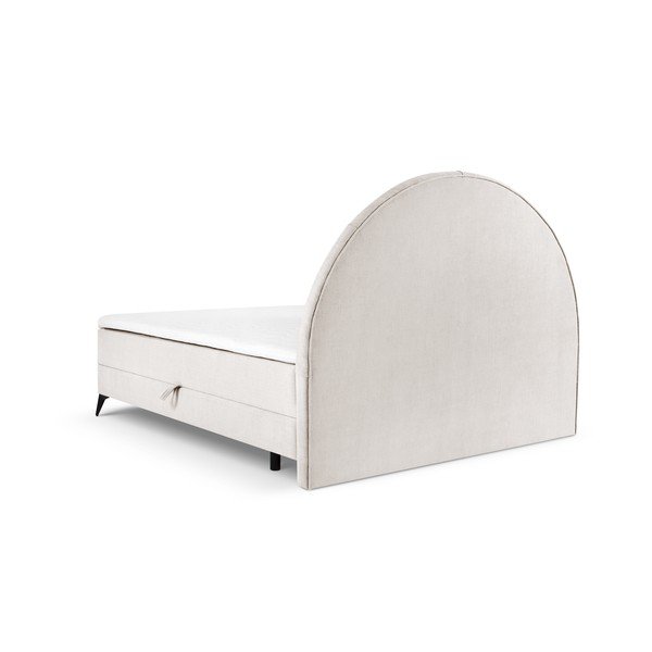 Bézs boxspring ágy tárolóhellyel 180x200 cm Sunset – Cosmopolitan Design-image-3
