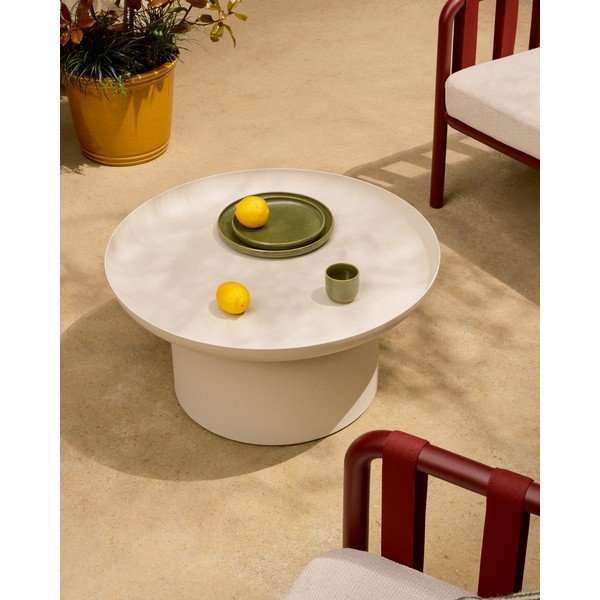 Fém kerek kerti dohányzóasztal ø 70 cm Arcola – Kave Home-image-2