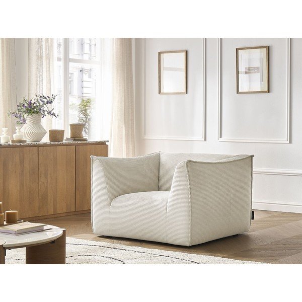 Bézs kordbársony fotel Giorgia – Bobochic Paris-image-1