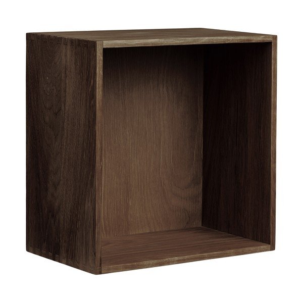 Sötétbarna többszintes tölgyfa fali polc 30 cm Townsville – House Nordic